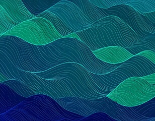 Fototapeta premium Abstract wavy lines (2)