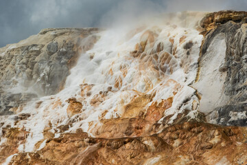 A geological formation in Yellowstone National park