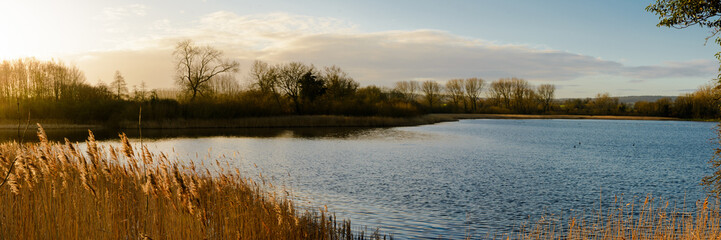 sunrise over the lake