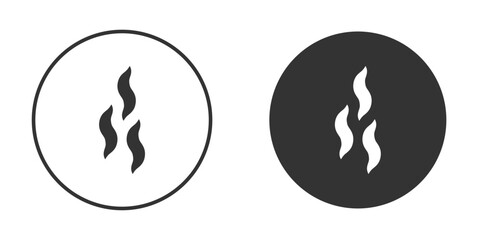 Smoke steam silhouette icons concept in solid versions. Flat design style.