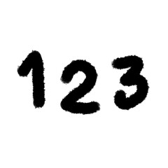 handwrite 1 2 3 number png outline cute for kids handwrite design clipart cartoon handwritten doodle element