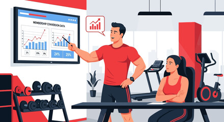 Gym Data Analysis Presentation About Membership Growth By Trainer In Gym