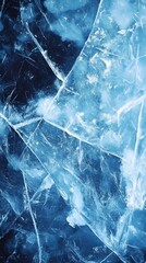 Abstract ice design with blurry frozen letters drunk and twisted