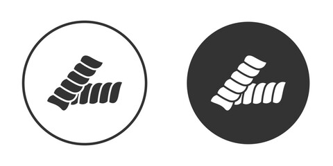 Pasta icons concept in solid versions. Flat design style.