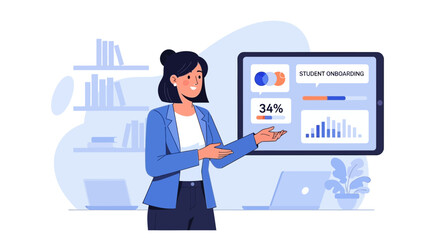 Business Presentation On Student Onboarding At University Or Educational Institute
