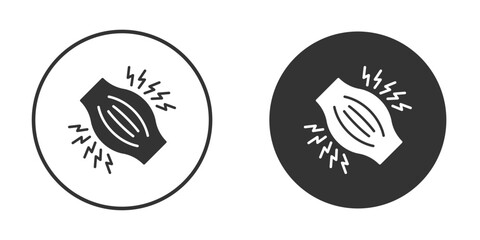 Myalgia icons concept in solid versions. Flat design style.