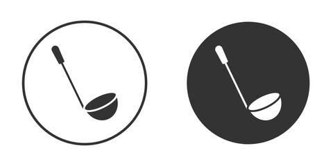Ladle icons concept in solid versions. Flat design style.
