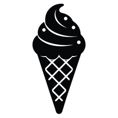 ice cream cone vector icon