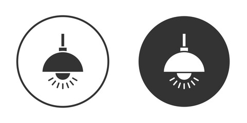 Hanging light icons concept in solid versions. Flat design style.