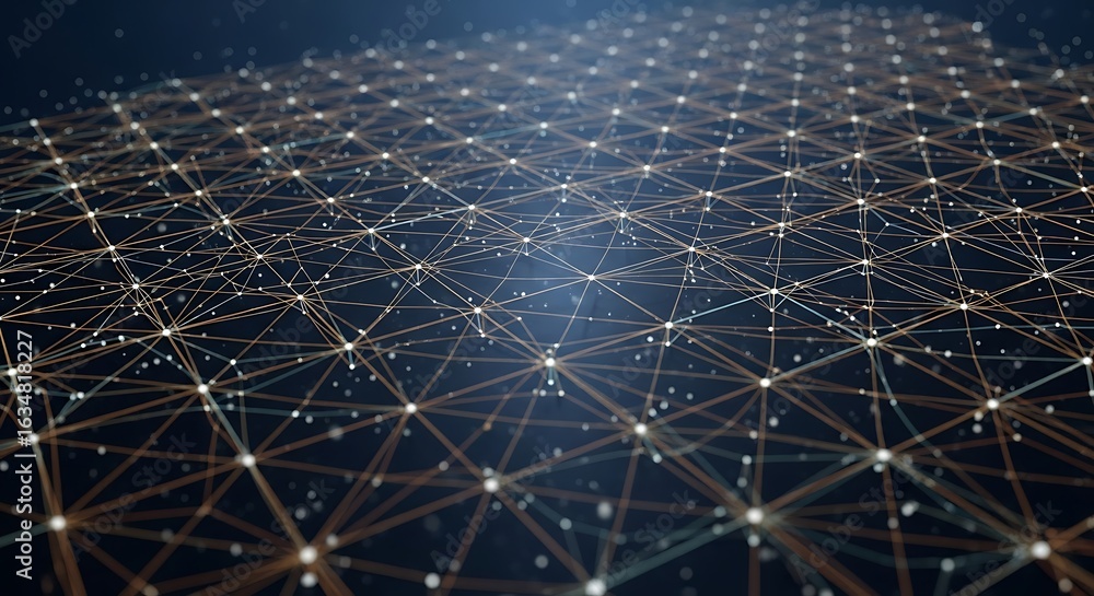 Aufkleber dynamic networking grid symbolizes interconnectedness and data flow in modern digital world