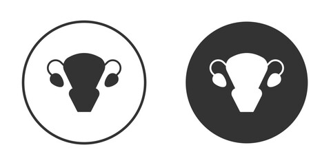 Gynecology icons concept in solid versions. Flat design style.