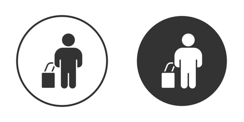 Guest icons concept in solid versions. Flat design style.