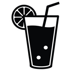 lemonade glass vector icon
