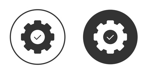 Execution icons concept in solid versions. Flat design style.