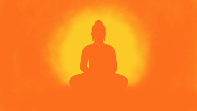 silhouette of buddha