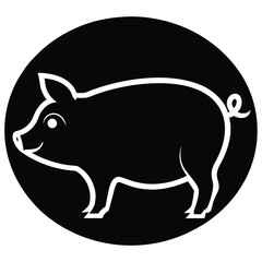 pork chop vector icon