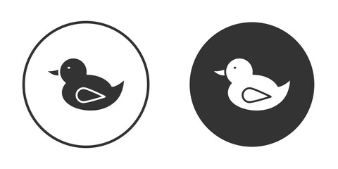 Duck icons concept in solid versions. Flat design style.