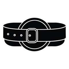 santa s belt buckle vector icon