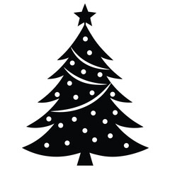 christmas tree vector icon