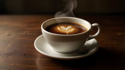 cup of coffee and beans