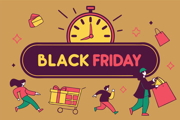 an eye catching black friday banner featuring for countdown