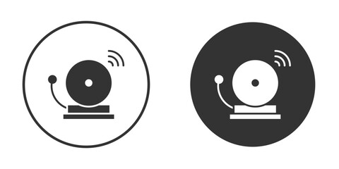 Bell school icons concept in solid versions. Flat design style.