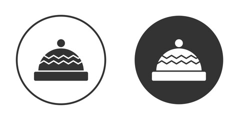 Beanie icons concept in solid versions. Flat design style.