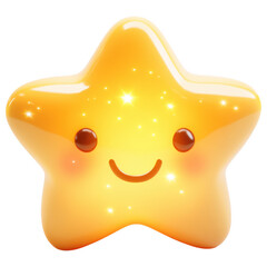 Smiling Star: A radiant, cartoon-style star with a joyful expression, emanating a warm and comforting glow.