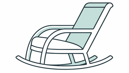 Vector illustration of a modern rocking chair for contemporary home decor and relaxation spaces