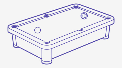 Vector illustration of a billiard table for entertainment design and leisure activities promotion