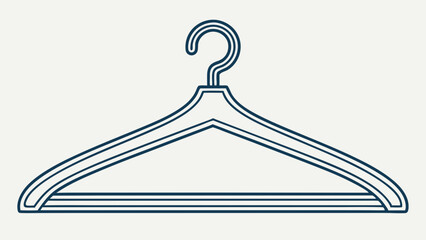 Vector illustration of a stylish hanger on a neutral background for fashion design and retail branding