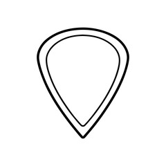 guitar pick icon vector