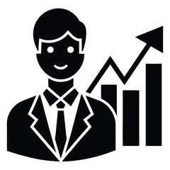 market analyst vector icon