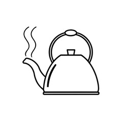 Obraz premium kettle steaming icon vector