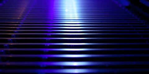 close-up of computer server with metallic fins or heat sink