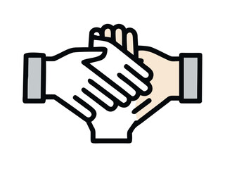 Obraz premium oined-hands-for-teamwork-.