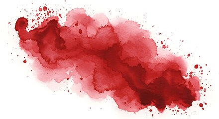 clean stylish elegant modern detailed professional high quality Red Watercolor Splatter on a White Background