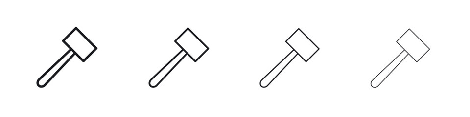 Wooden mallet icon Eps10. icons graphic design