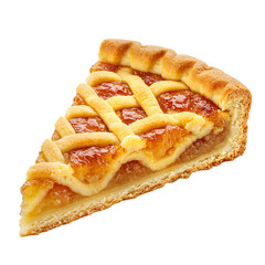 crostata slice isolated on white