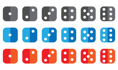 Game dice vector icon. Black vector icon isolated on white background game dice. Vector illustration . in eps 10.