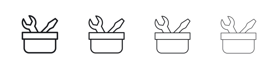 Toolbox icon Eps10. icons graphic design