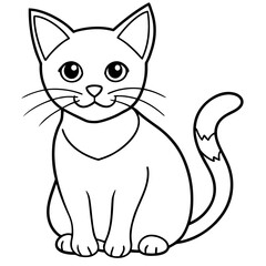 Fototapeta premium black cat cartoon