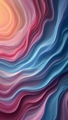Fototapeta premium Flowing waves of color in a mesmerizing abstract digital artwork