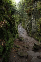 Obraz premium Path through cliffs