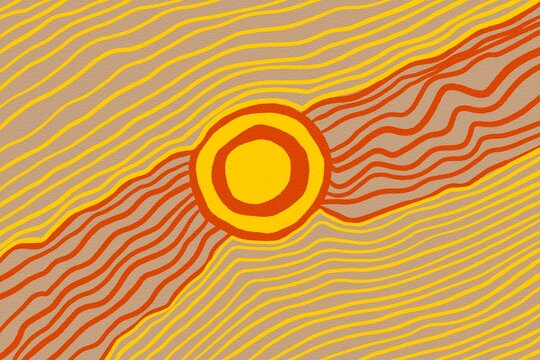 Abstract geometric illustration with wavy contour lines