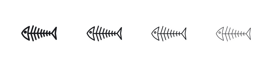 Fishbone icon Eps10. icons graphic design