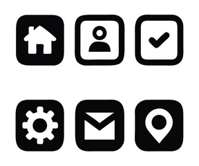 Flat vector icons set for web design and business with camera symbol
