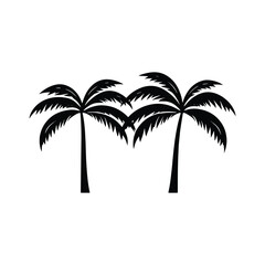 Fototapeta premium palm tree silhouette vector