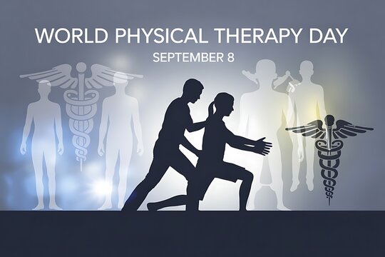 Celebrate World Physical Therapy Day with dynamic rehabilitation and healing imagery, promoting wellness and recovery.