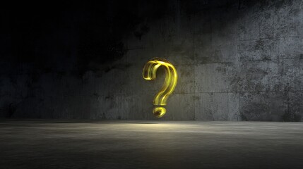 A luminous question mark floating in cosmic void representing the quest for knowledge, perfect for tech blogs, inspirational content, or conceptual designs.